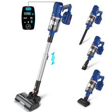 Load image into Gallery viewer, UMLo V111 Cordless Vacuum Cleaner with 265W Motor 25Kpa Powerful Suction, 4000mAh Rechargeable Battery, Up to 60min Runtime, 8 in 1 LED Dispaly, for Pet Hair Carpet Hard Floor, Blue
